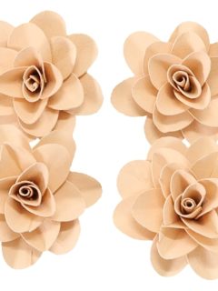 Wood Petal Deco Rose Cappuccino