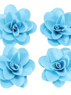 Wood Petal Deco Rose Light Blue